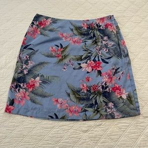 Tommy Bahama linen tropical floral skirt